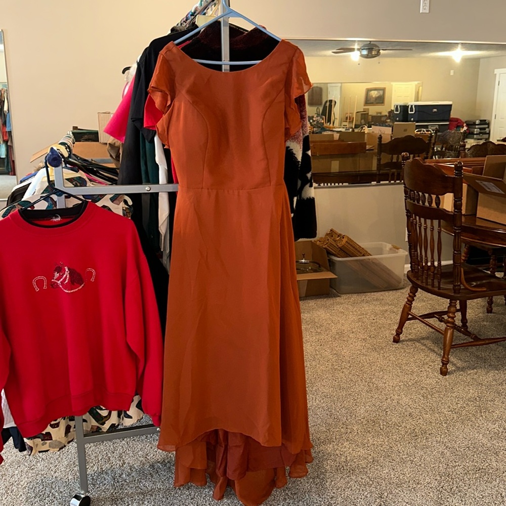 Bridesmaids dress burnt orange